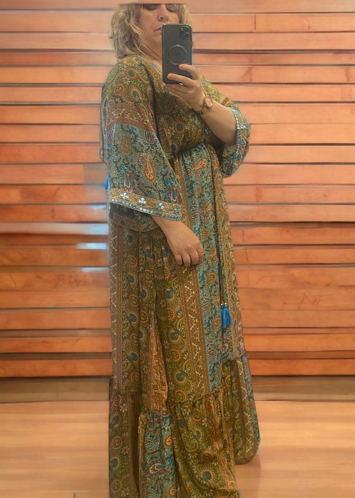 Vestido largo cachemir