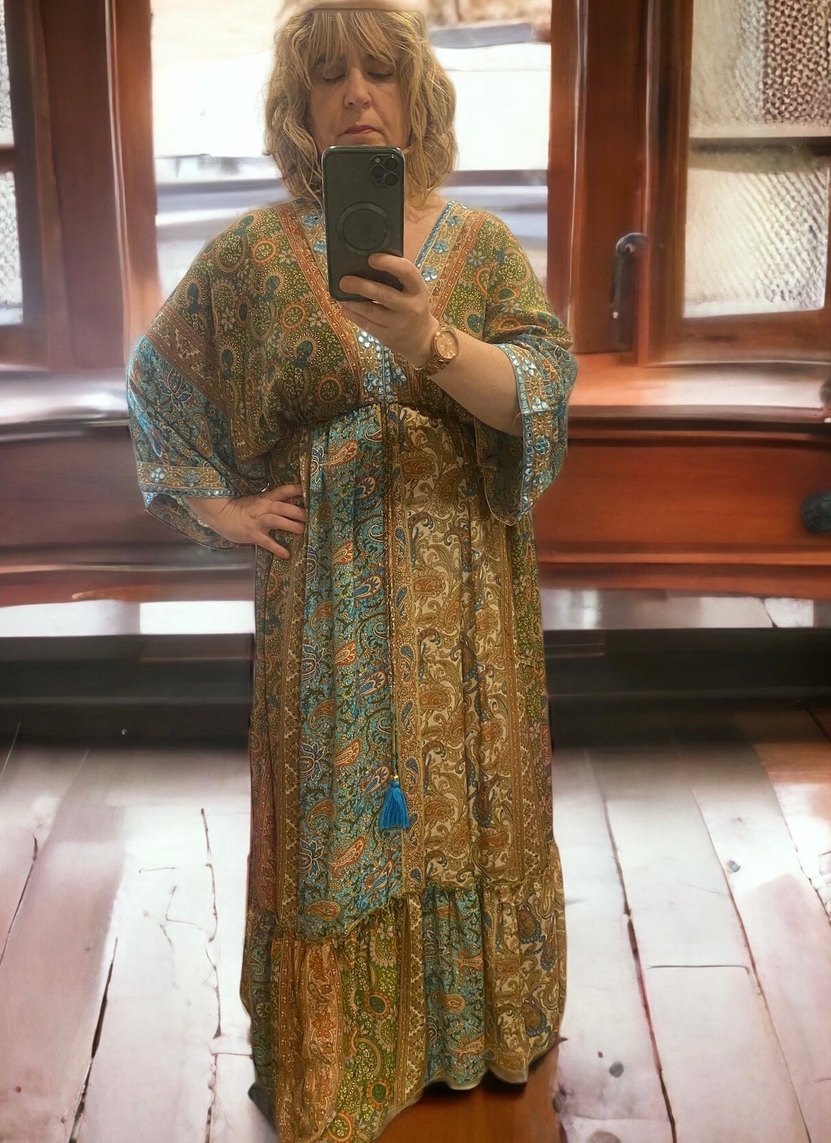 Vestido largo cachemir