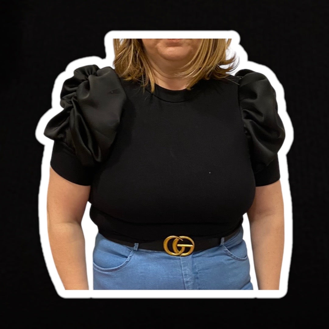 Camiseta mangas abullonadas