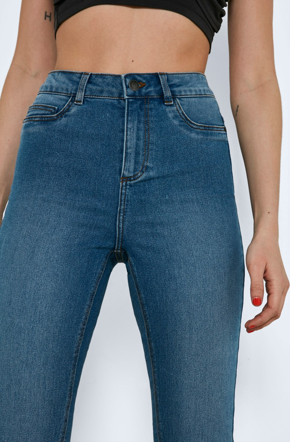 Pantalon vaquero mid high skinny