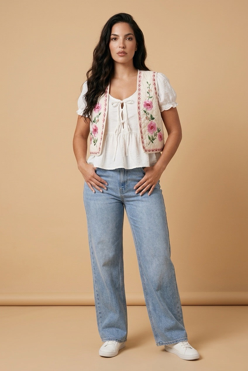 Pantalón vaquero pierna ancha