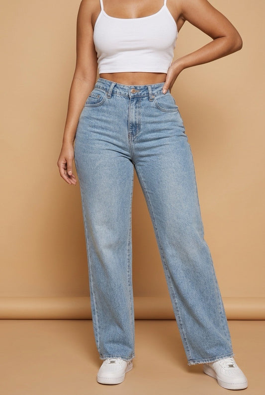 Pantalón vaquero pierna ancha