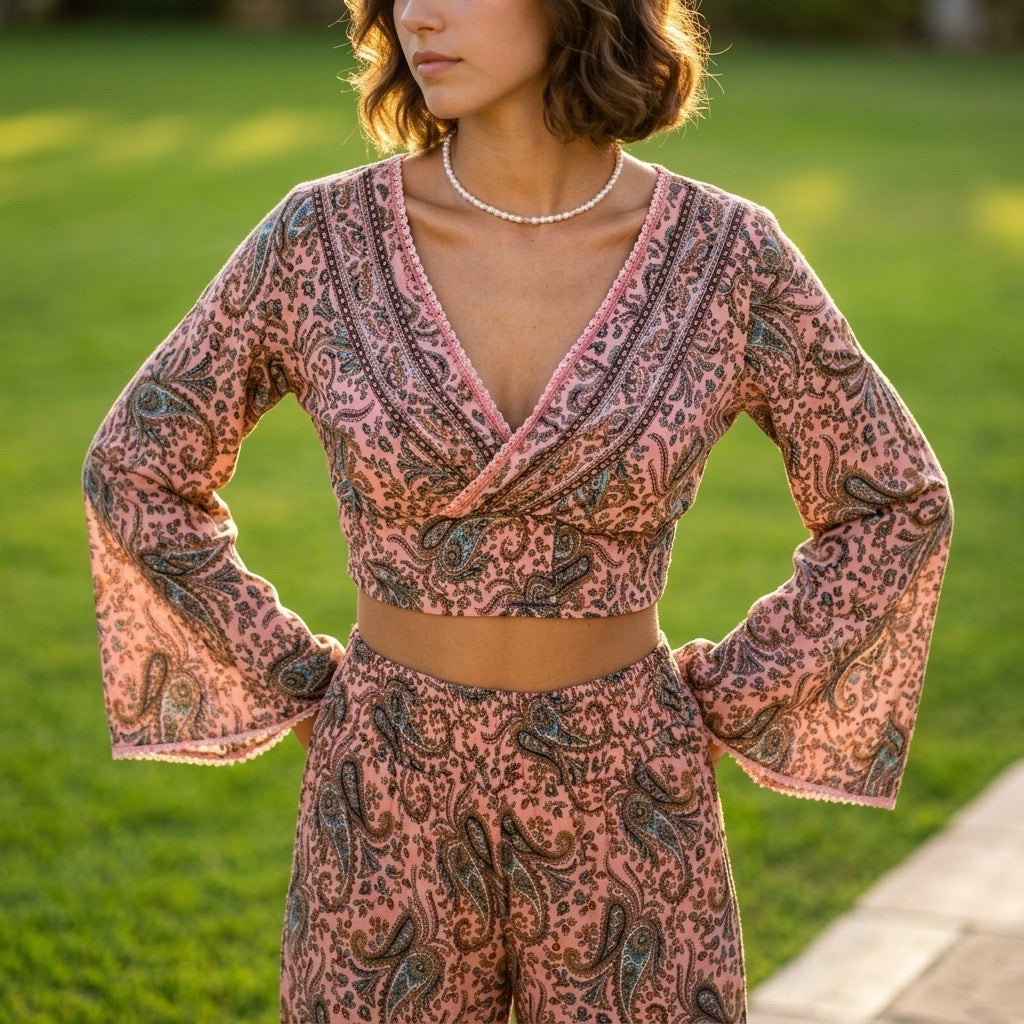 Conjunto top y falda pantalón