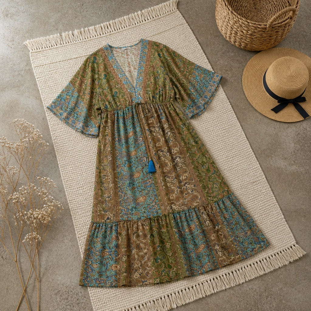 Vestido largo cachemir