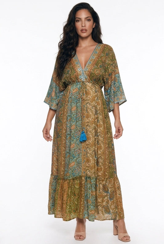 Vestido largo cachemir