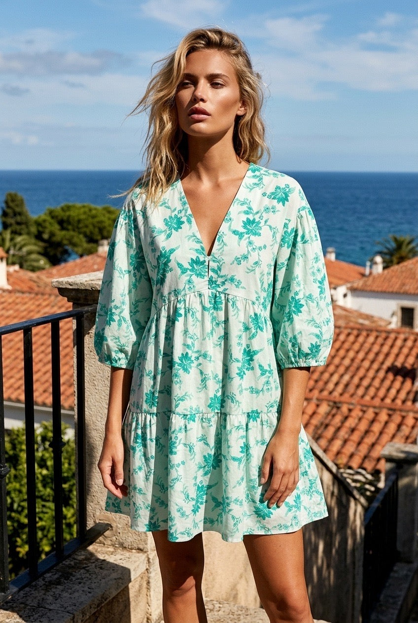 Vestido corto estampado