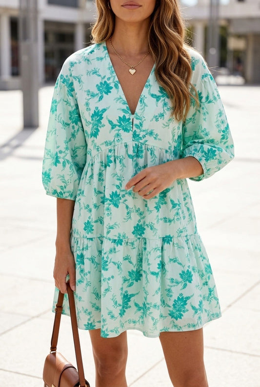 Vestido corto estampado