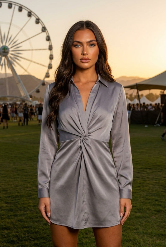VESTIDO CORTO RASO