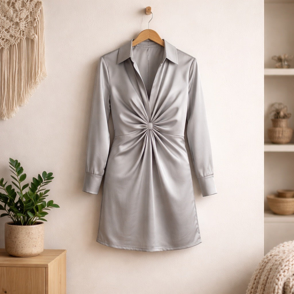 VESTIDO CORTO RASO