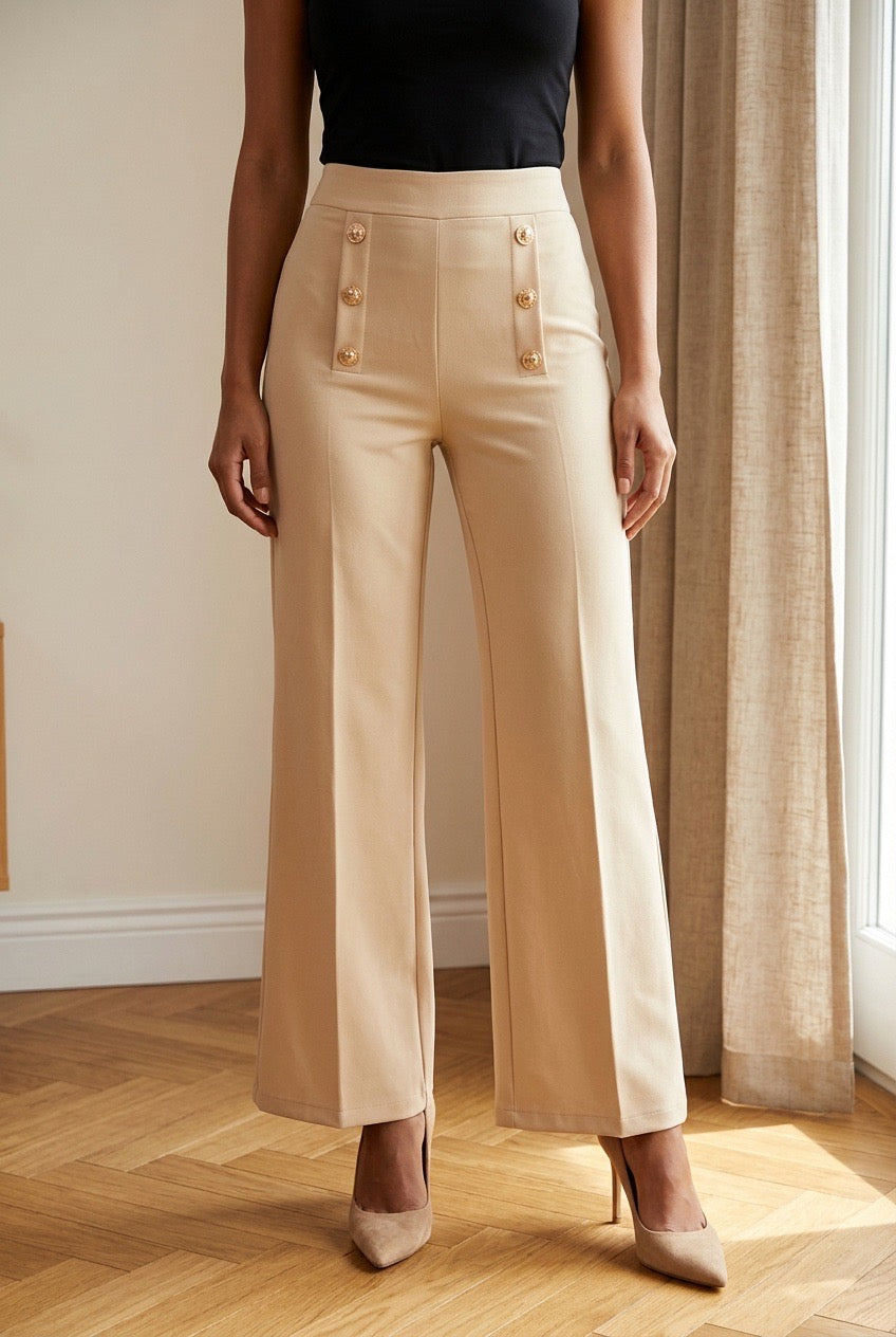 Pantalón botones dorados