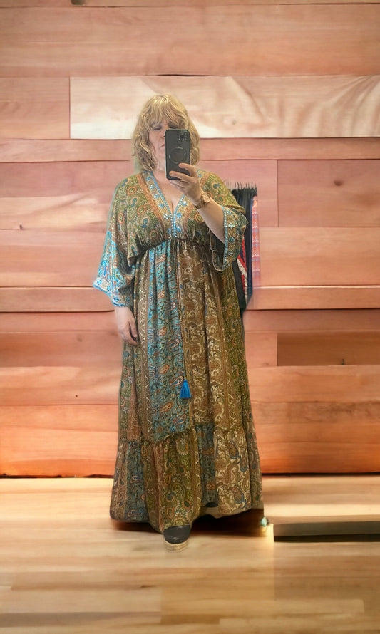 Vestido largo cachemir