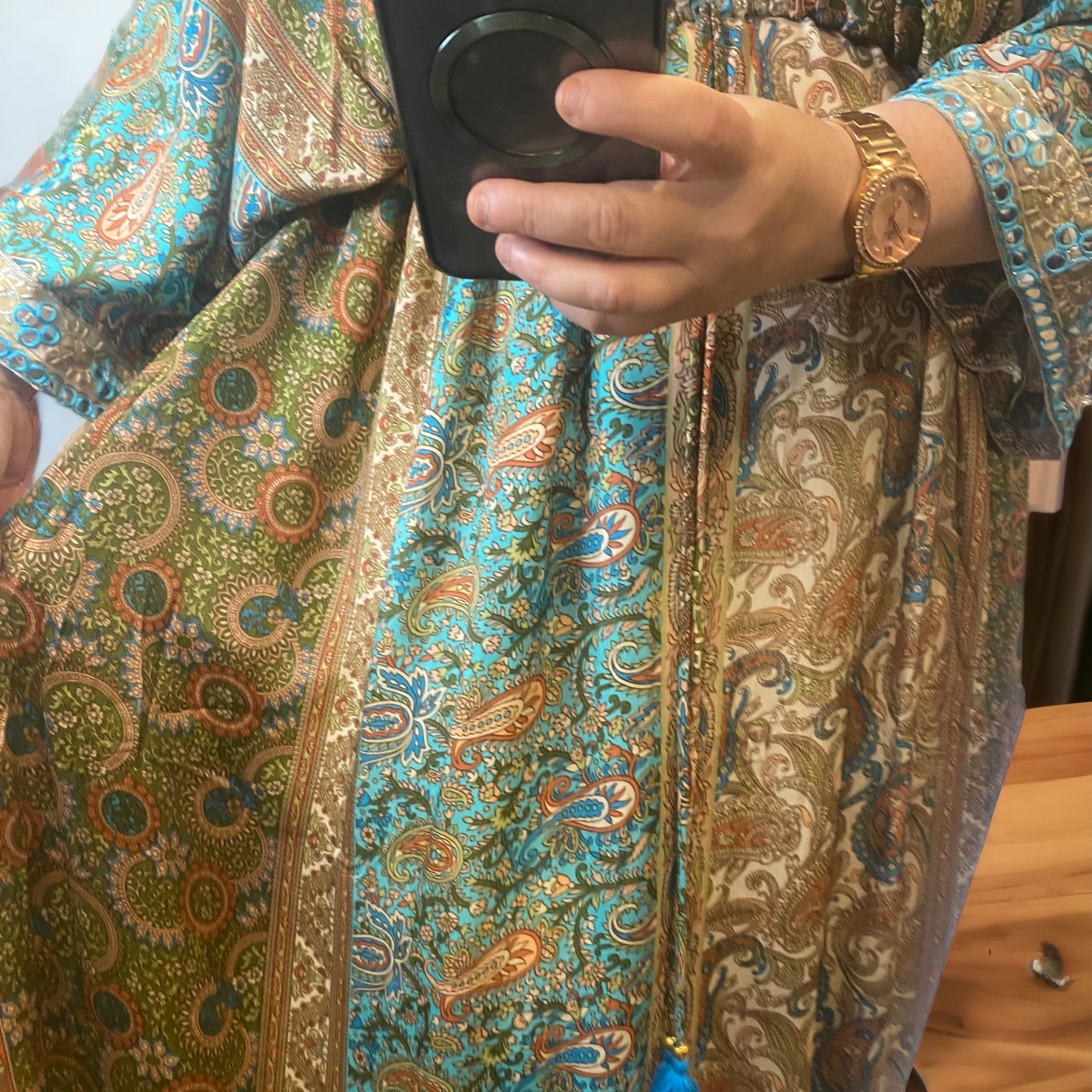 Vestido largo cachemir