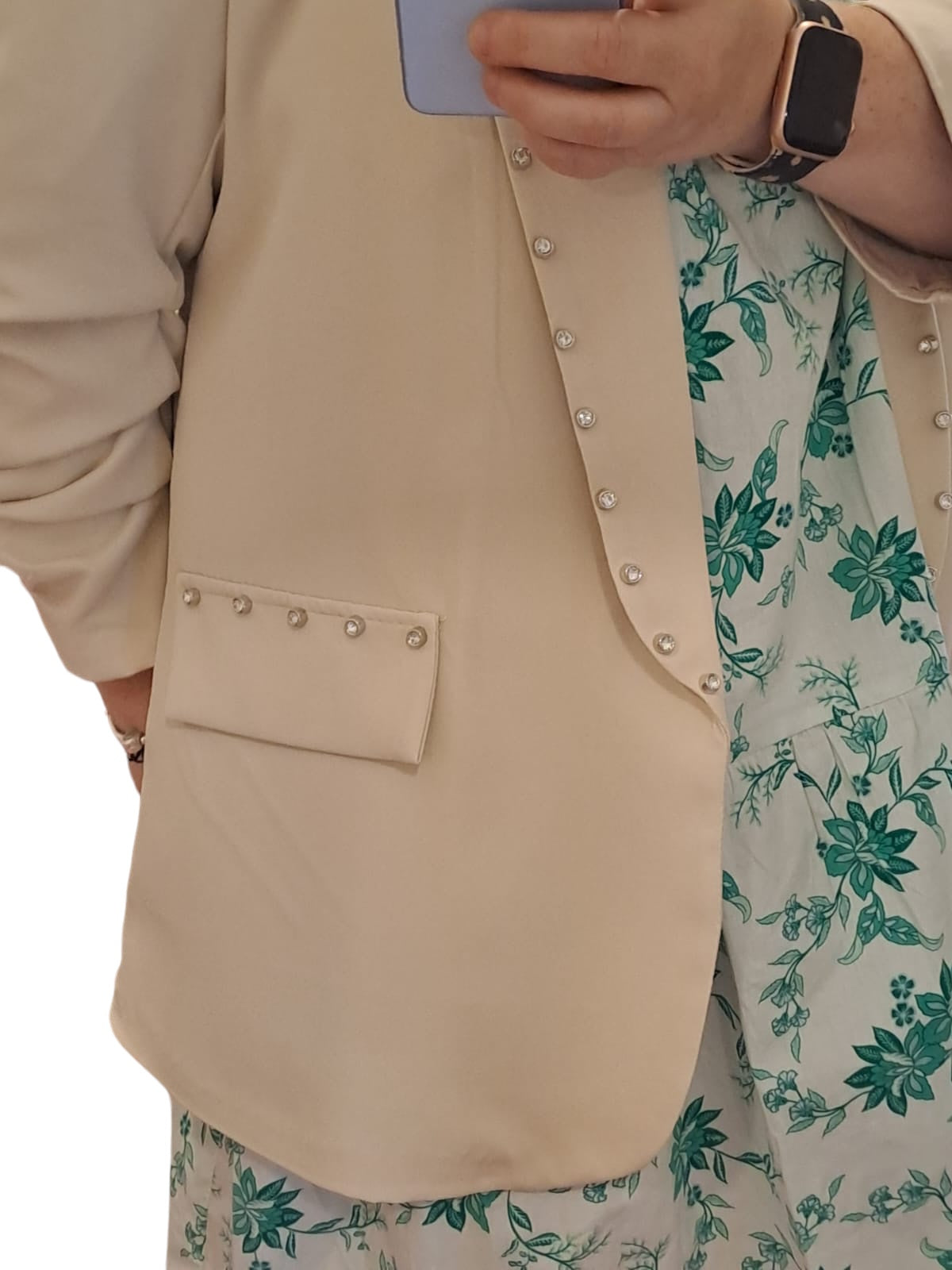 Blazer abierta brillantes