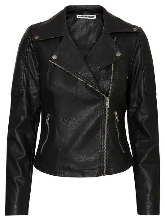 Biker polipiel negra