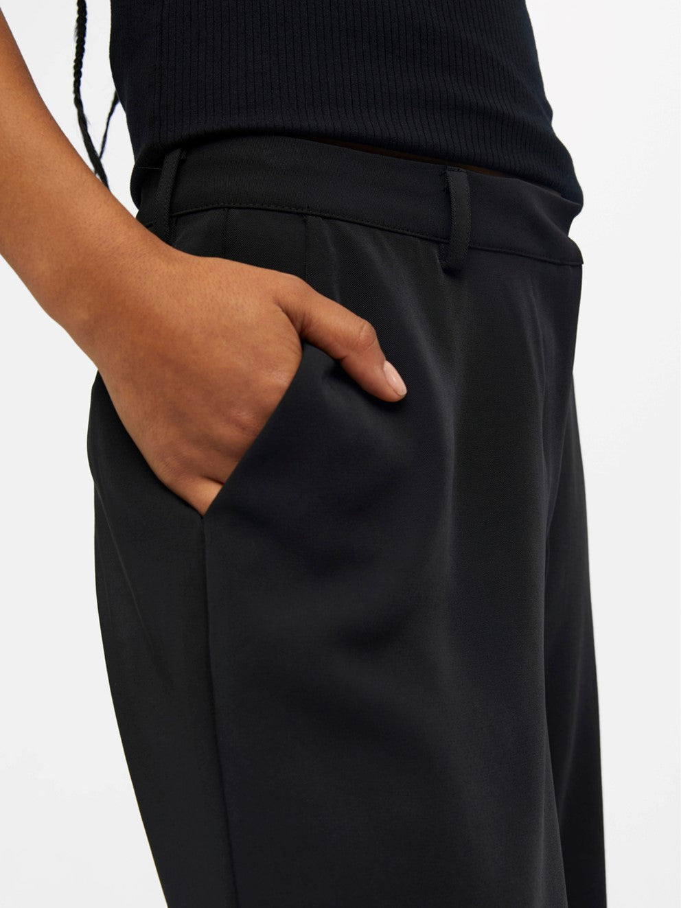 Pantalón negro palazzo